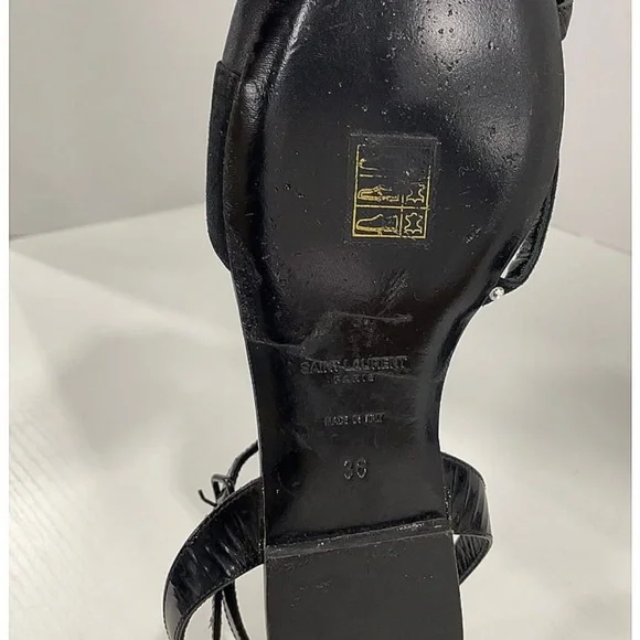 Saint Laurent Sandals Women Black Leather